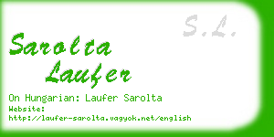 sarolta laufer business card
